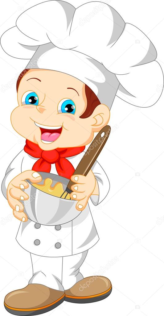 depositphotos 100393686 stock illustration cute boy chef cartoon